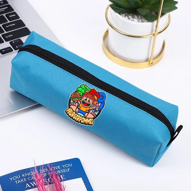 Burgerpommes Icrimax Pencil Case Boy Girl Cartoon Anime Stationery Bag Student Large Capacity Stationery Storage Bag School Gift