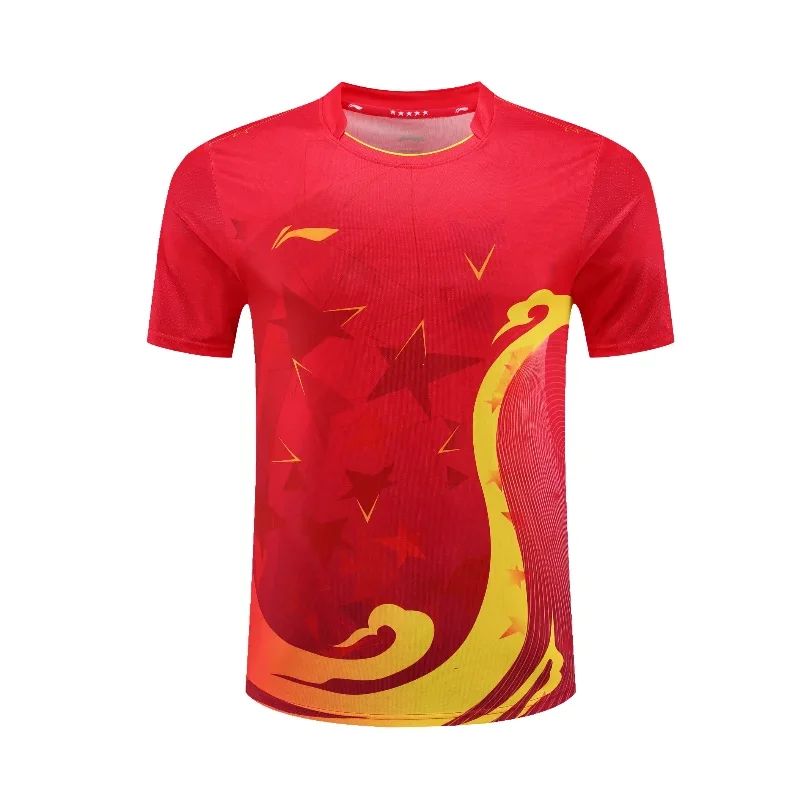 2026 New Table Tennis Sportswear Badminton Short-sleeved Tops Competition Suits T-shirts Breathable Sweat-absorbent Deodorant - view 4