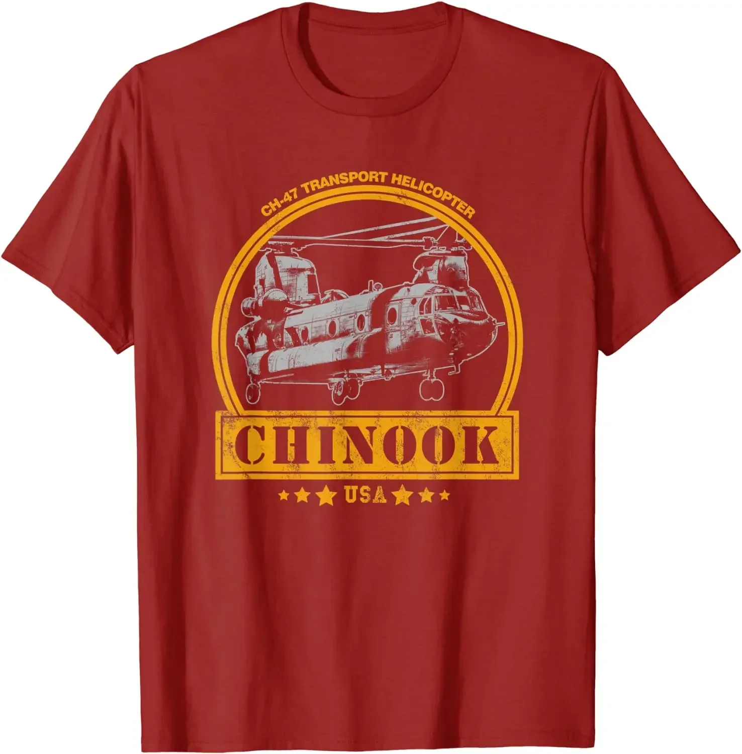 2024 Summer New  CH-47 Chinook Helicopter T-Shirt  graphic t shirts  oversized t shirt  harajuku  men clothing  streetwear