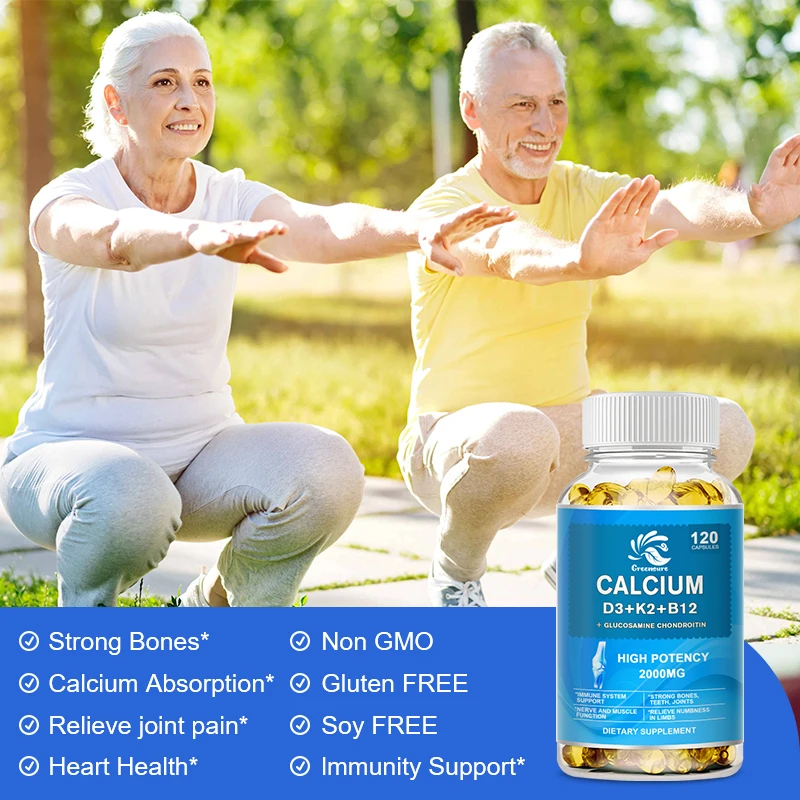 Vitamin D3+K2+B12 Supplement for Regulate Calcium Metabolism   Bone Health & Mood Balance Supplement Immunity System