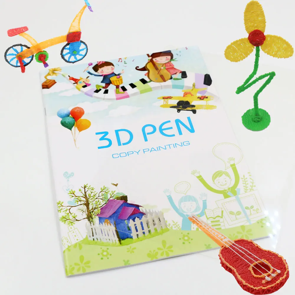 3D DIY Drawing Book Suitable for 3D Children's Printing Pen Reusable 22/40 Patterns Transparent Board Painting Graffiti Template