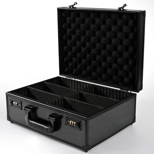 Caja de almacenamiento de tarjetas comerciales con cerradura de combinación, estuche para tarjetas deportivas con divisores extraíbles para tarjetas de béisbol