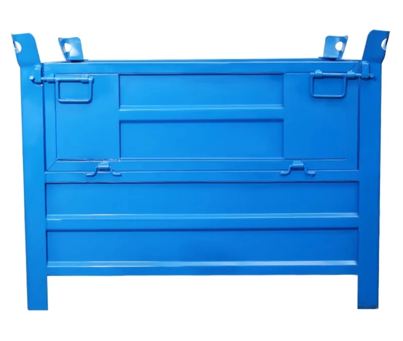 dh- High Quality Industrial Metal Foldable Stillage Warehouse Storage Container Stacking Box Logistics Turnover Boxes%