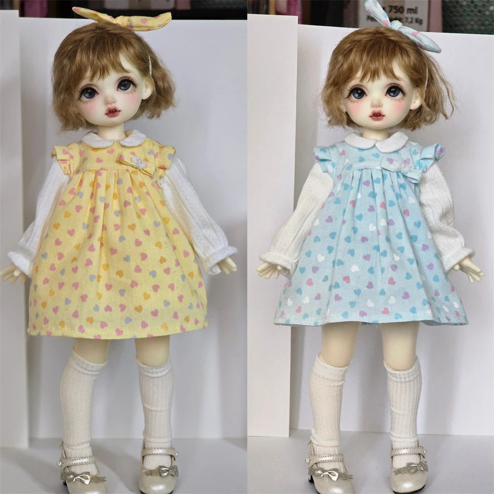 

BJD doll clothes suitable for 1/4 1/5 1/6 size Cute pastoral skirt clothes set doll accessories (4 points)