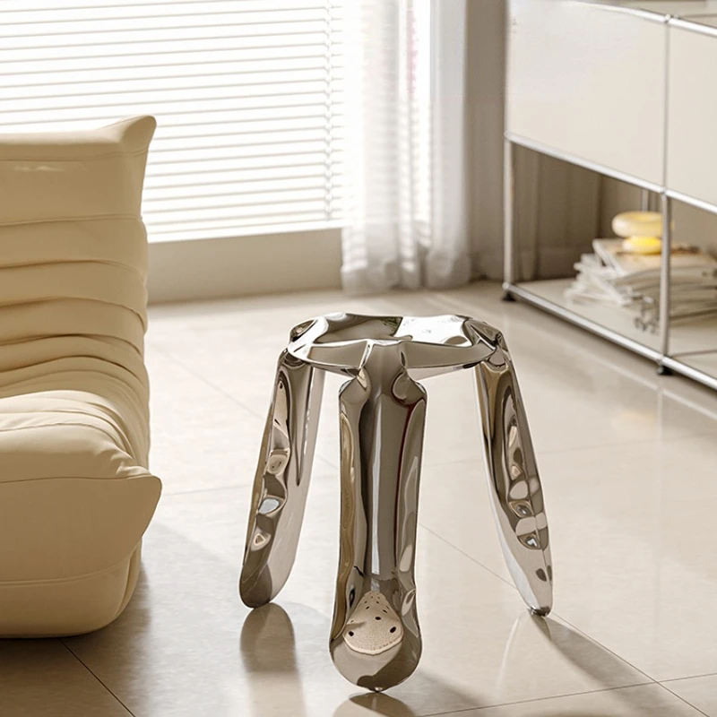 

Nordic creative balloon stool living room small stool metal inflatable shape stainless steel household stool
