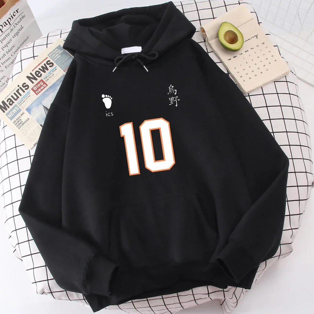 Hot Anime Haikyuu Number 1-12 Printed Hooded Men Women Hoodies Plus Size Sweatshirt Harajuku Long Sleeve Unisex Streetwear Tops