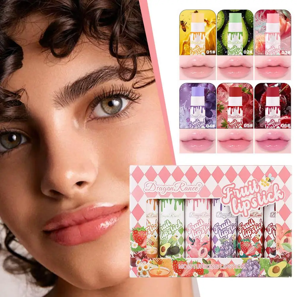 مجموعة بلسم الشفاه المرطبة المكونة من 6 قطع لإنتاج الألوان والترطيب المقاوم للماء ومنع تغير اللون #5