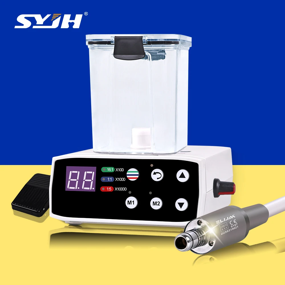 

SYJH Dental Electric Micromotor with Water Tank Multifunctional Fiber Optic Handle Internal Water Spray Electric Motor Tools