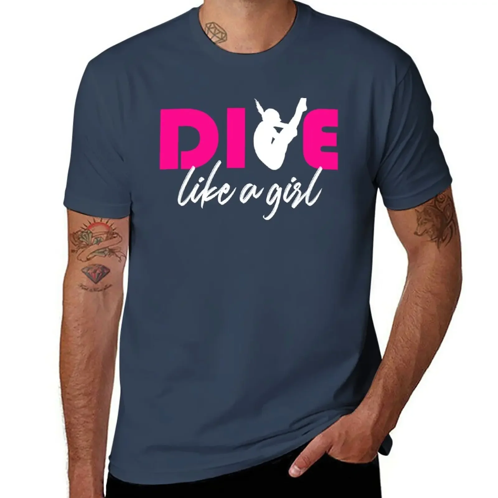 2024 summer News Dive like a girl Springboard  Girls High Diver Gift T-Shirt graphic tees mens graphic t shirts harajuku