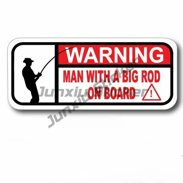 

Funny Fishing Warning Sticker Decal - Perfect for Cars, Boats, RVs & Camp