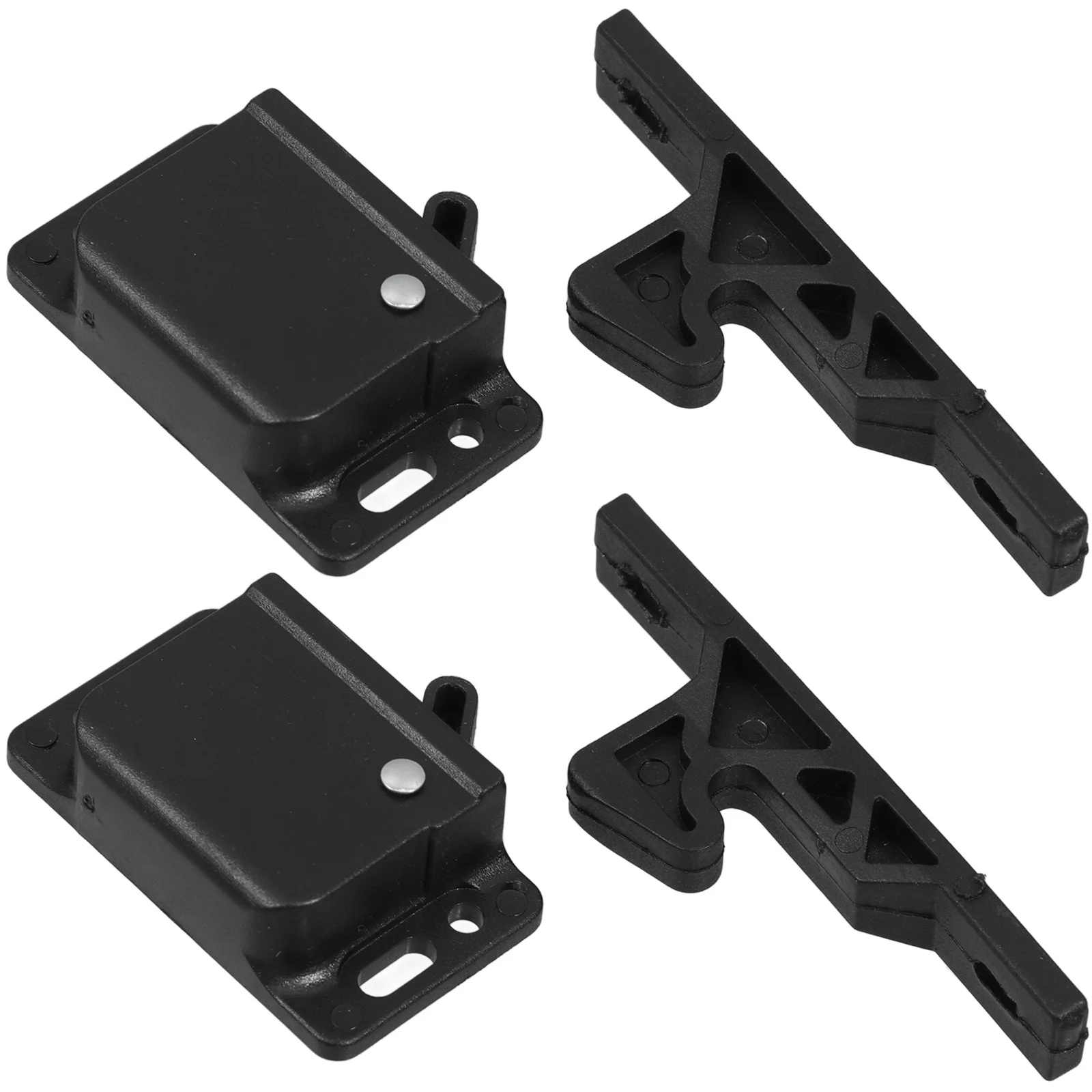 

2 комплекта дверных защелок шкафа для автофургона, черный двухсторонний клейкий замок для ящика для автофургона, замена кемпера, прицепа для дома на колесах