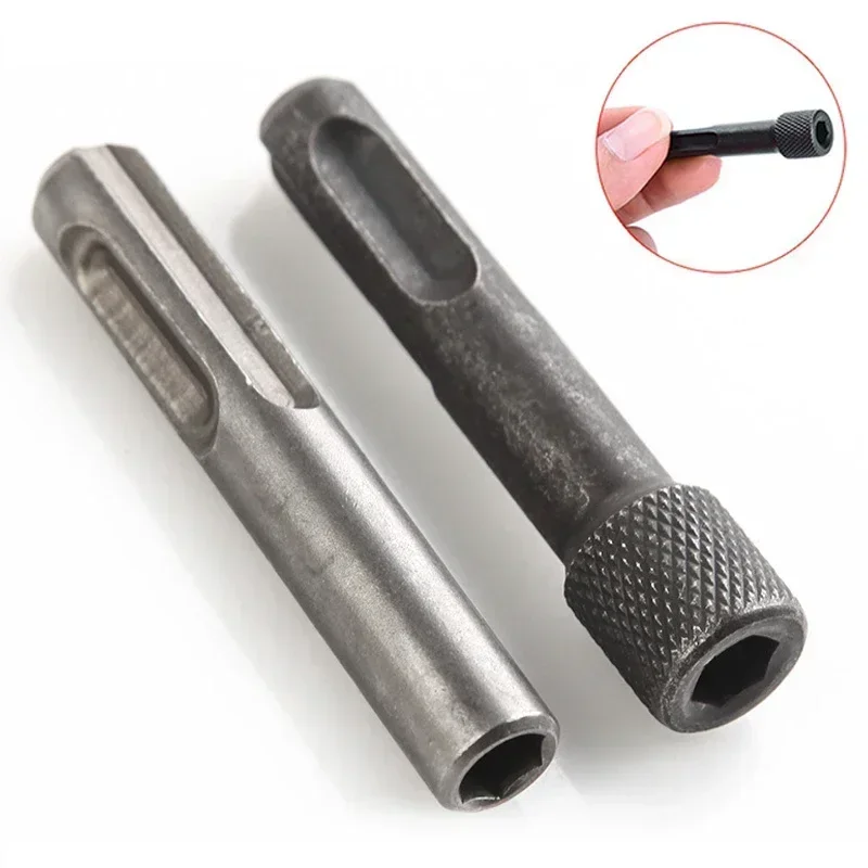 

1/2pcs Hexagon Screwdriver Shank Adapter Drill Bit 1/4 Inch Magnetic SDS Internal Hexagonal Extension Sleeve Batch Head Adapter