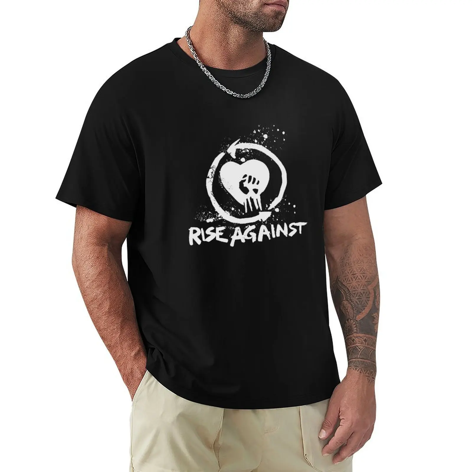 Cute Cat<<Rise Against Rise Against Against, T-Shirt Basic Simple Casual Short Sleeve Tee
