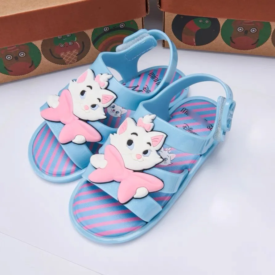 Mini Melissa Brand New Spanish Style Soft Plastic Sandals Kids Beach Shoes Baby Boys and girls Tread Summer Water Shoes