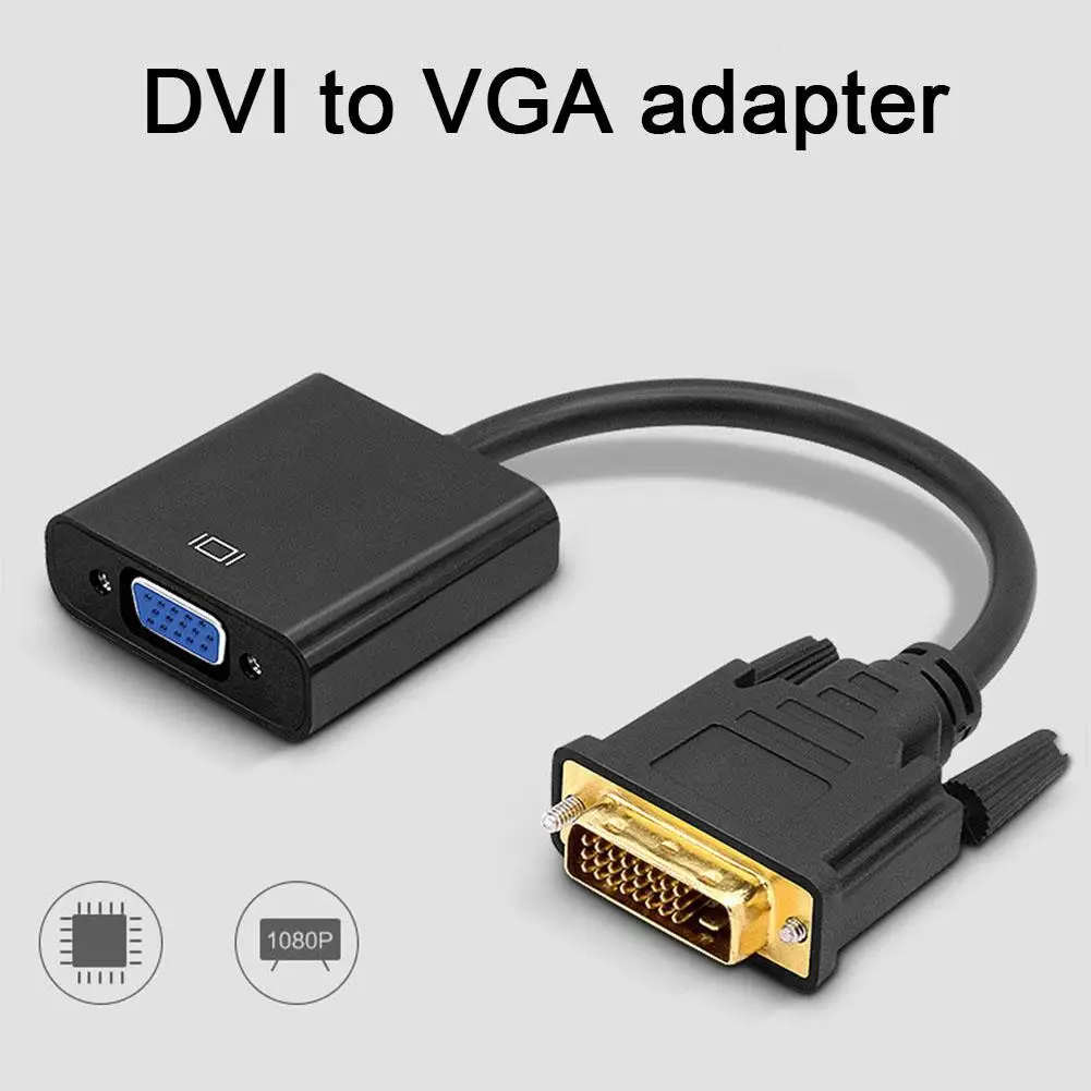 DVI To VGA Adapter 24+1/5 VGA Connection 1080P HD Vja Graphics Image With Maintain Flexibility Quality Chip DVI-D/I Card V3M7