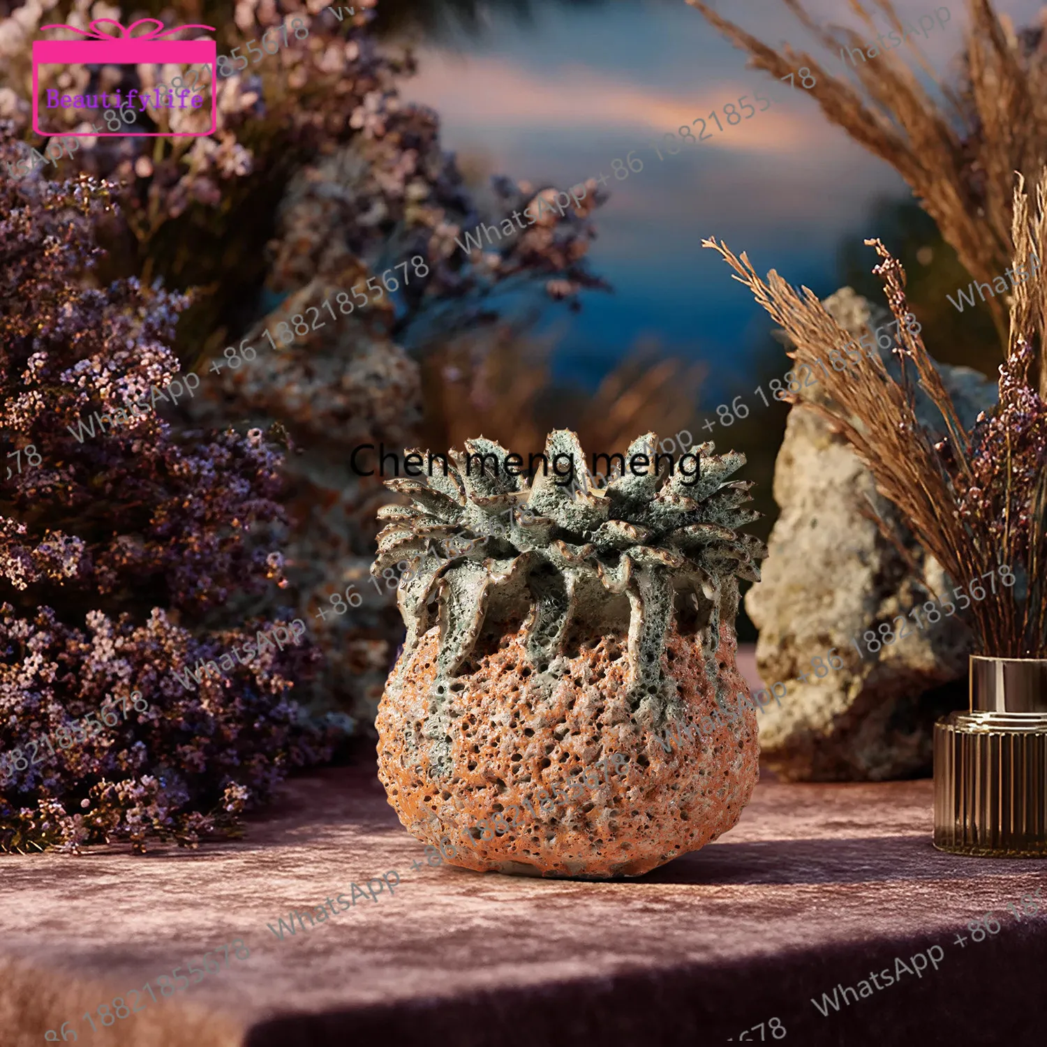 YL  Pineapple shaped flower furniture home ornament living room home decoration modern ornament