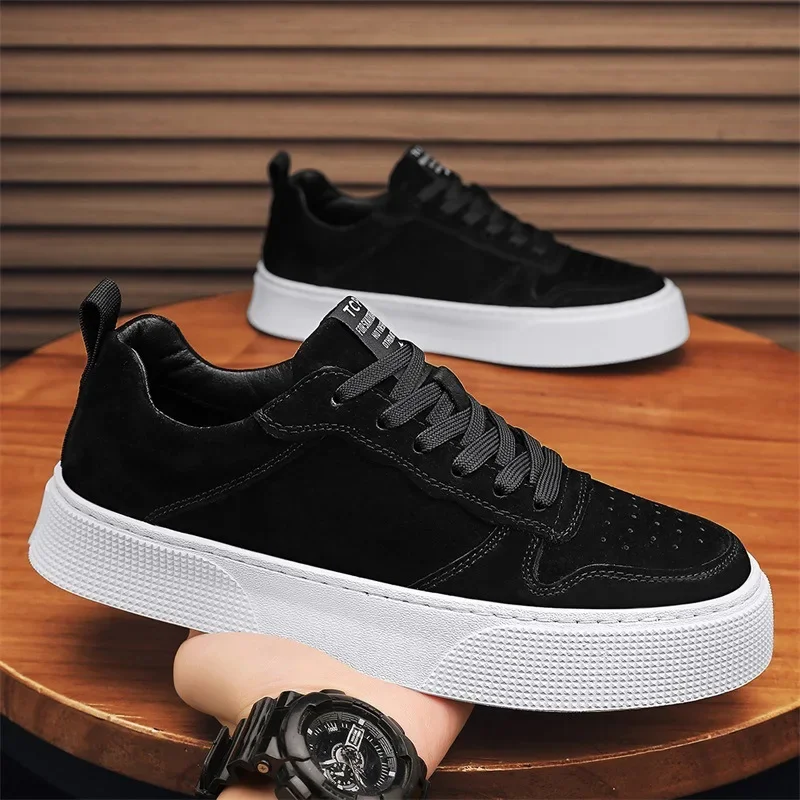 

2026Men's Sneakers Luxury Suede Casual Shoes Lace Up Platform Shoe Trendy Street Skateboard Shoes Men Tenis Shoes Zapatos Hombre