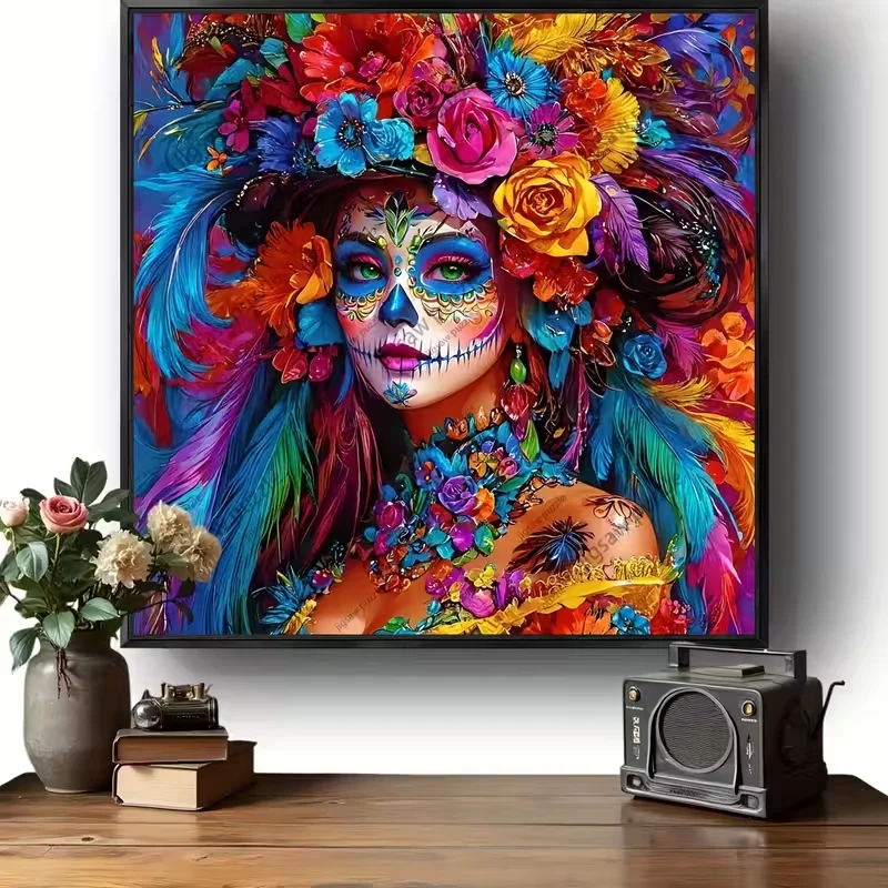 5D Diamond Painting, Day of the Dead - Vibrant Mexican Day of the Dead Art, High-Quality Diamonds
