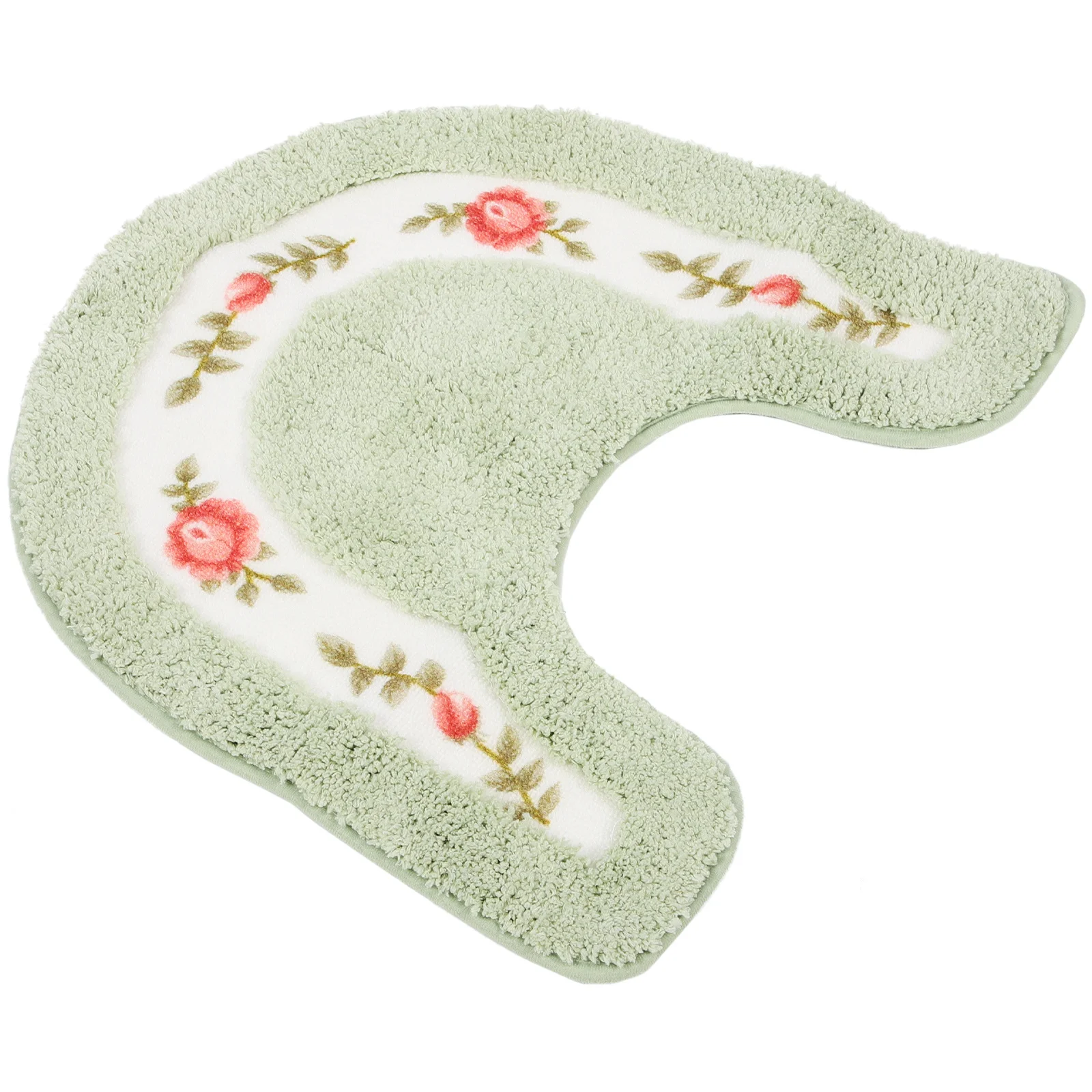 

1 шт. нескользящий коврик для туалета, пасторальный U-образный напольный коврик, удобная мягкая подушка для унитаза, домашняя подушка для ног для ванной комнаты, декоративная вода