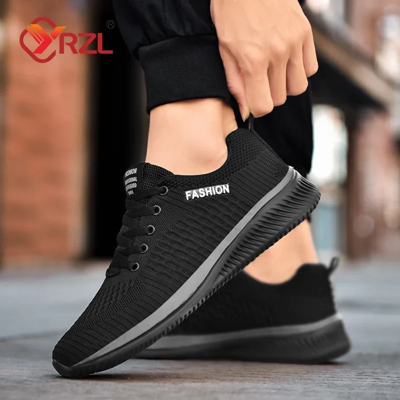 YRZL Sneakers Men Running Shoes Women Lightweight Sport Shoes Classical Mesh Breathable Casual Shoes Fashion Couple Sneakers