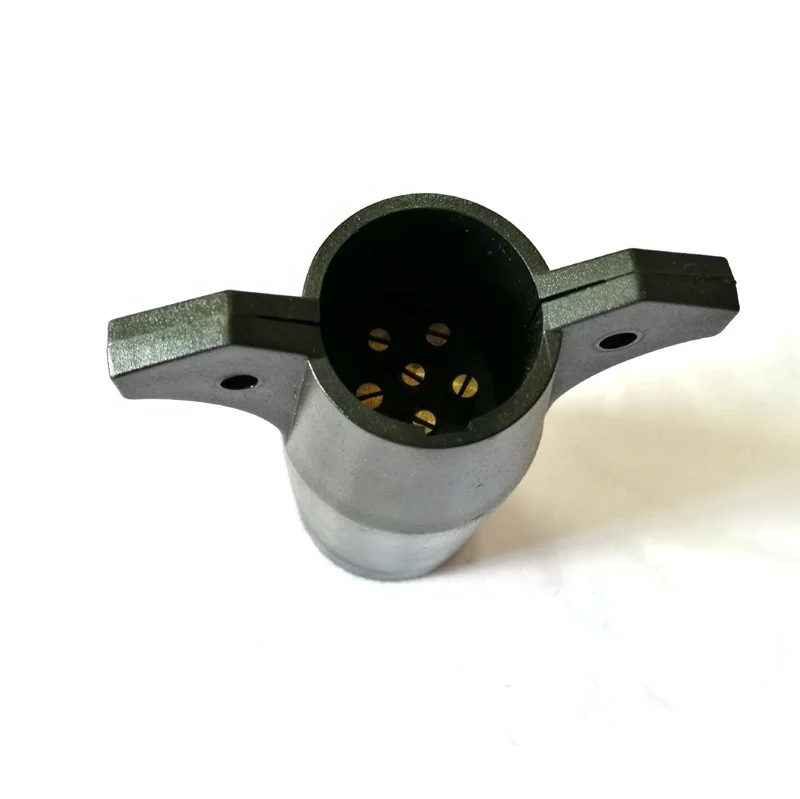 7Pin Blade Trailer Connector  to 6Way Round Adapter  Trailer  Connector Converter for Caravan Trailer Hitch 6-24 V