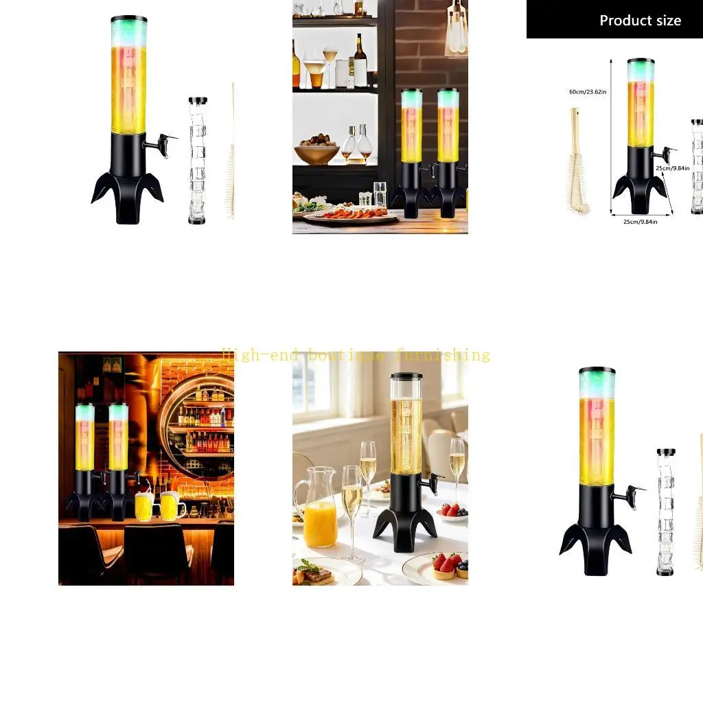 L9NB Indoor pour tower with side tap for shared refreshment service