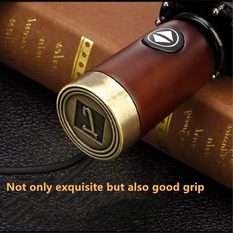 

High-end Fully Automatic Tri-fold Folding Business Copper Wooden Handle Black Vinyl Sunny and Rainy Dual-use Gift Umbrella