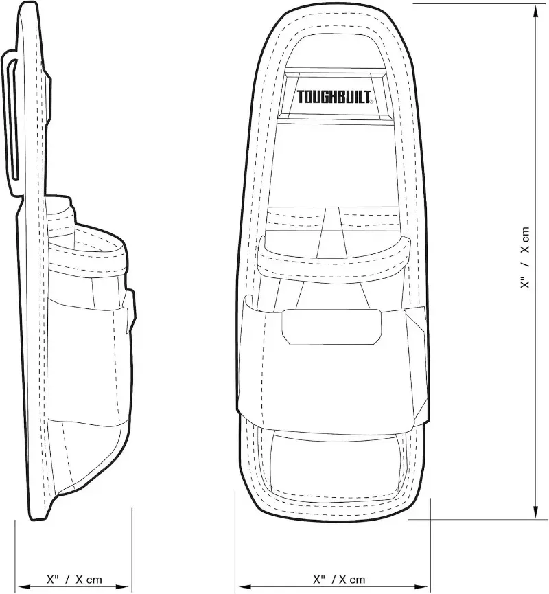 TOUGHBUILT TB-30 Custodia multiuso per coltello tascabile Borse piccole per attrezzi Borse per attrezzi manuali Accessori per borse per attrezzi resistenti