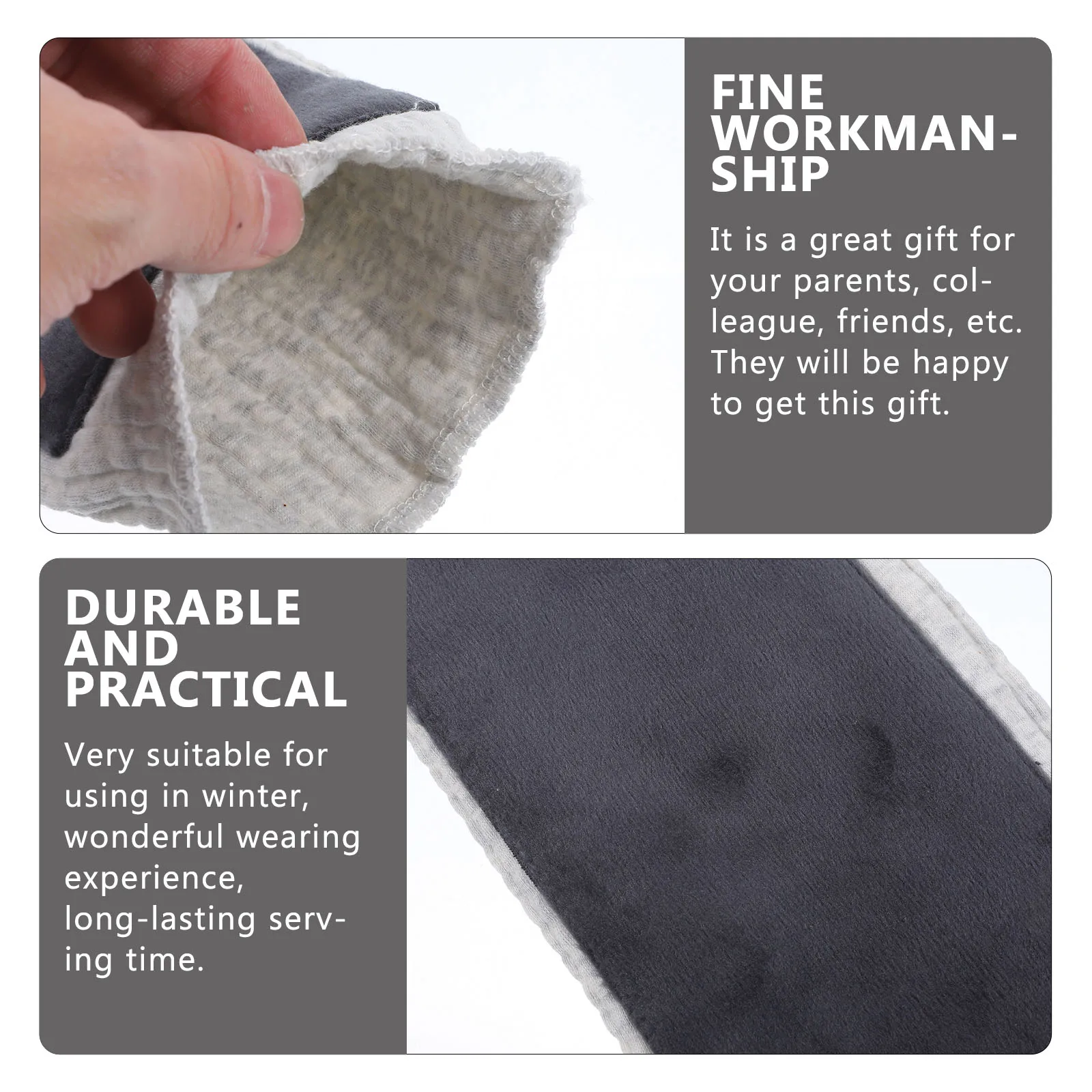 

Warm Knee Pads Fixed Protectors Long Thickened Shockproof Grey Sports Team Volleyball Running Comfort Durability Gifts