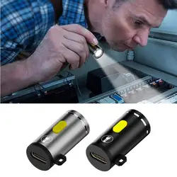 Small LED Flashlights Pocket Flashlight High Lumens Pen Light Waterproof Portable Pocket Lights External Type-c Cable Plug Play