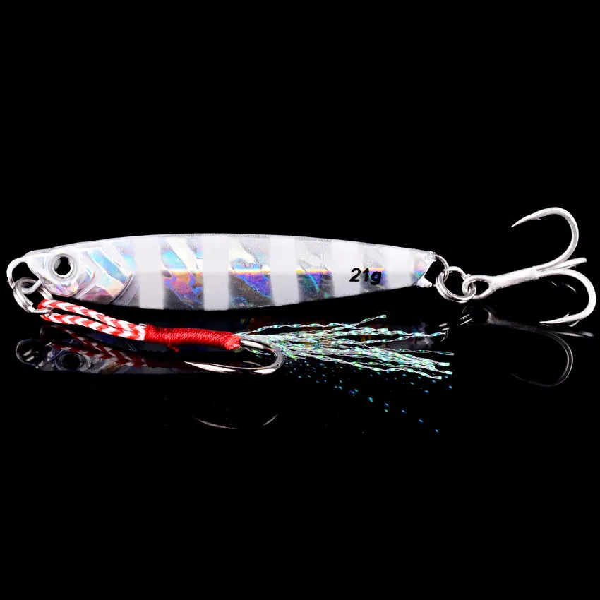 Lot De 8 Leurres De Pêche En Métal Avec Hameçons Triples[n2229
