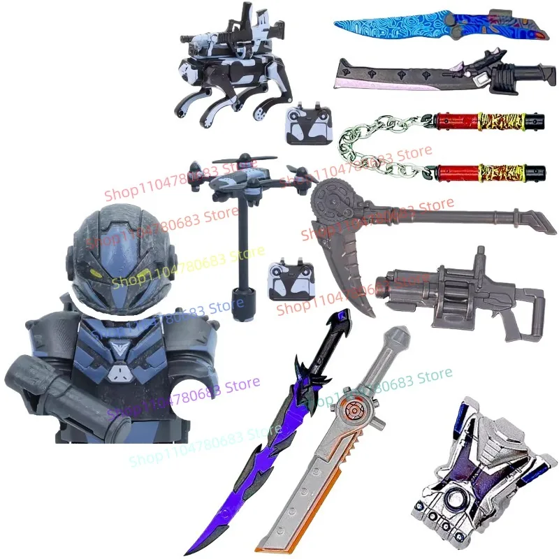 MOC Building Blocks Generale Mini Figura Accessorio multi-stile Modello di assemblaggio Display Anime Cartoon Toy Decorazione Regalo di festa