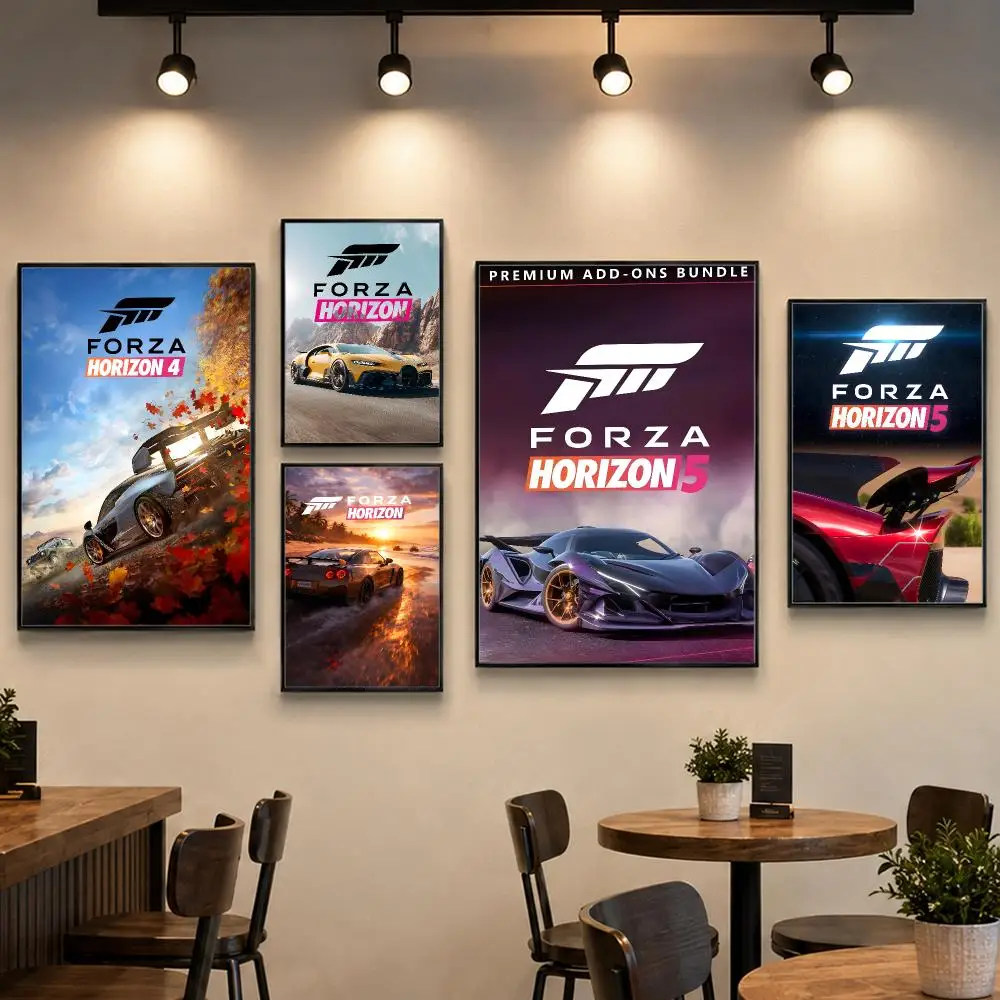 Game Popular Classic Historic Forza Poster PP Paper Wall Art for Living Rooms Bars Cafes Stylish Home Decor Gift