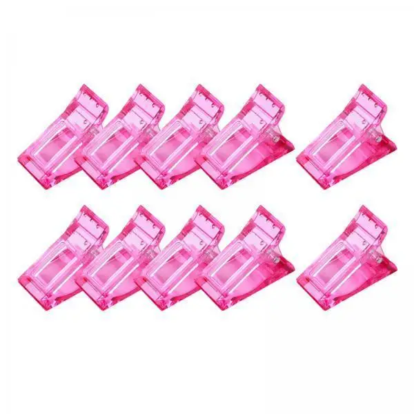 

Clear Nail Tips Clip Set Manicure Extension Clamps Nail Art Supplies for DIY Gel and Acrylic Applications