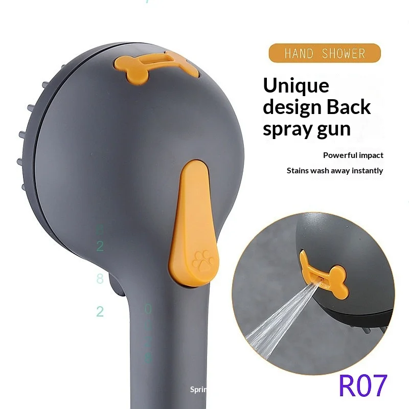 3 Modes High Pressure Silicone Pet Dog Shower Sprayer for Bathing Grooming 4
