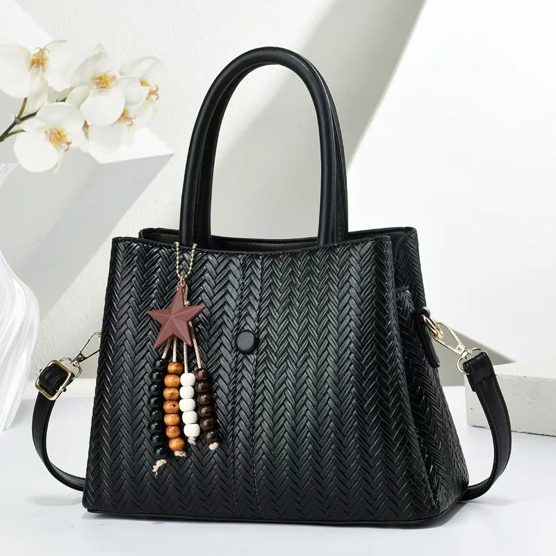 

Elegant PU Leather Women Shoulder Bag Korean Style Ladies Crossbody Bag Handbag Large Capacity Square Casual Womens Bag