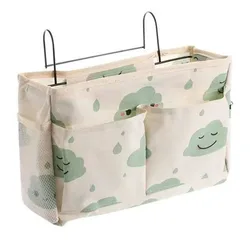 Bedside Storage Bag Creative Canvas Hanging Bag Artifact Storage Convenient Practical Dormitory Upper Lower Bunks Storage Box