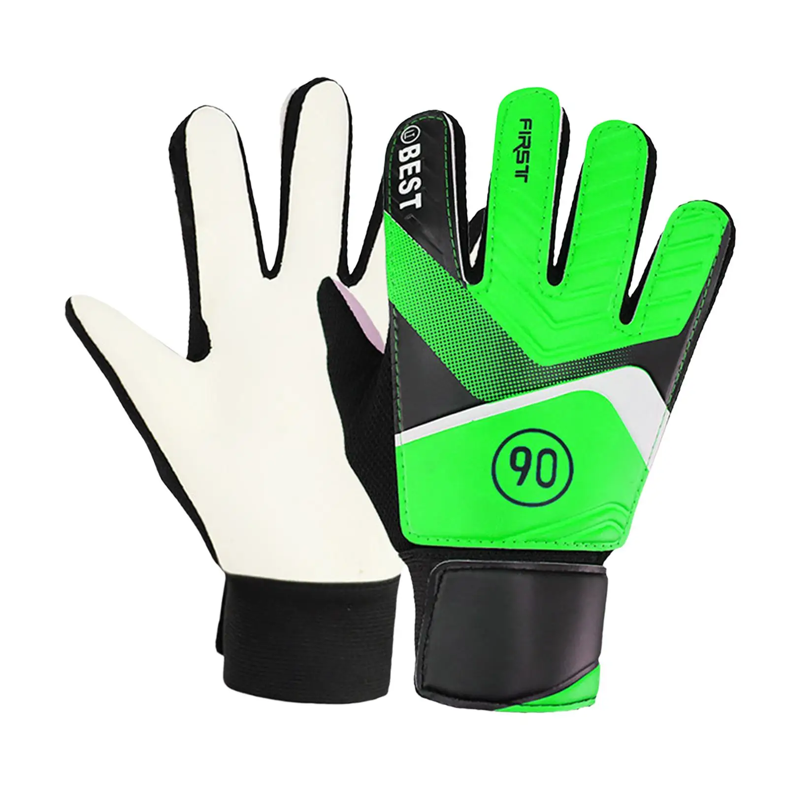 

Goalkeeper Gloves for Children Strong Grip Thickened Latex Goalie Gloves Breathable Finger Protection Nonslip Football Gloves