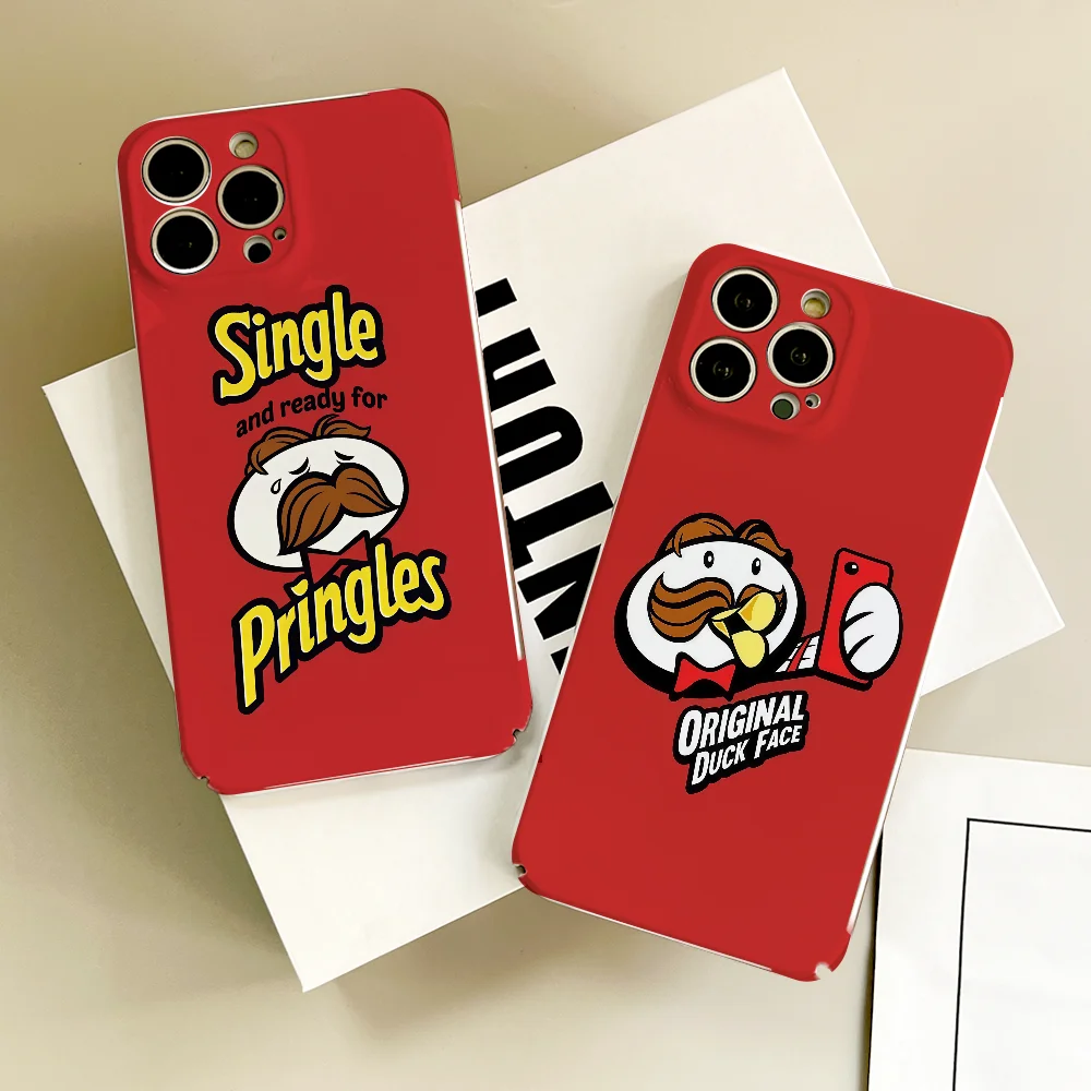 

Fashion print P-Pringles phone case FUNDA For IPhone 17 16 15 14 13 12 11 Plus Pro Max Mini Glossy HD Hard Cover Film