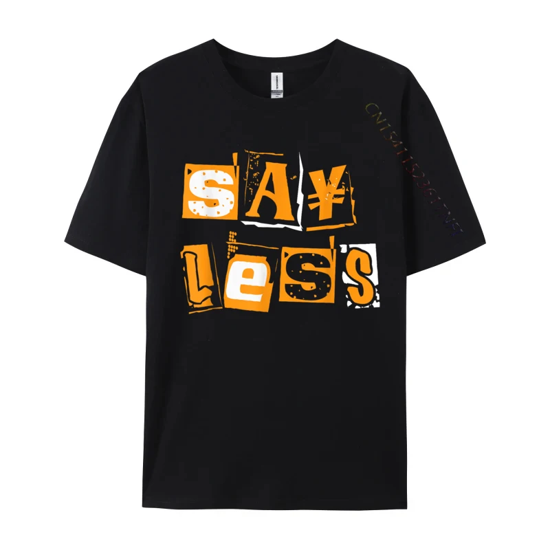 Orange Say Less Orange Color Funny Premium Cotton Camisa Tops Shirt Harajuku Tee Shirt For Men Prevailing