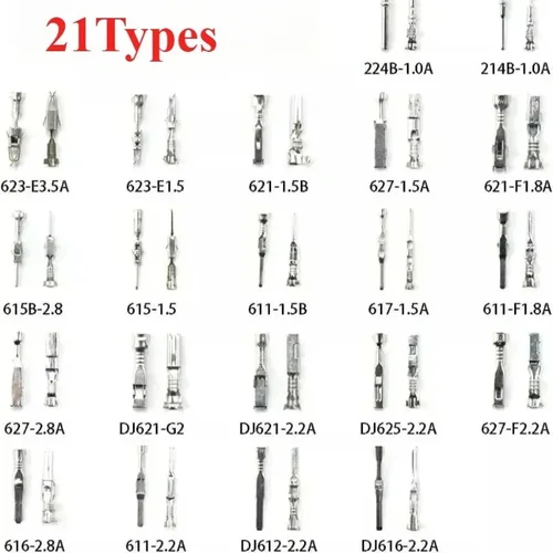 Imagen 2 del producto 290 Uds. Conectores de surtido de pernos de cable plano, juego de terminales de conector de cable de caja de coche para terminales de conectores de cable de coches