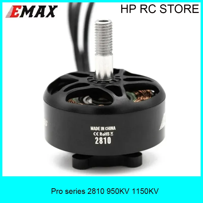 EMAX Pro series 2810 950KV 1150KV 3-6S brushless motors are suitable for 7-inch to 8-inch FPV remote-controlled racing drones.