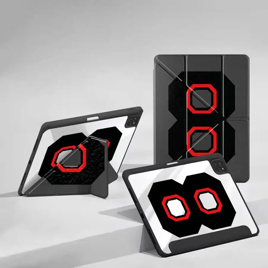 

Black Red Number 8 Tablet Case For iPad Air 4 5 M3 M2 M4 11inch Mini 6 7 Pro 11 10 9 8 7 th 12.9inch Pro 2025 Holder Cover
