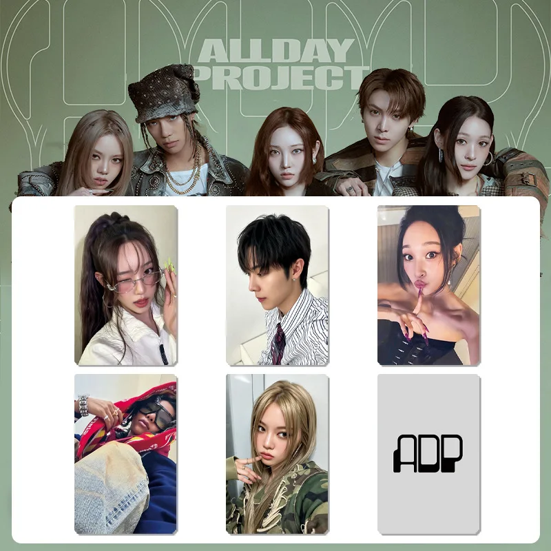 ADP ALLDAY PROJECT Card Annie Tarzan Bailey Woochan Youngseo LOMO Card Double Sides Bright Film Photocard Fans Collection Gift