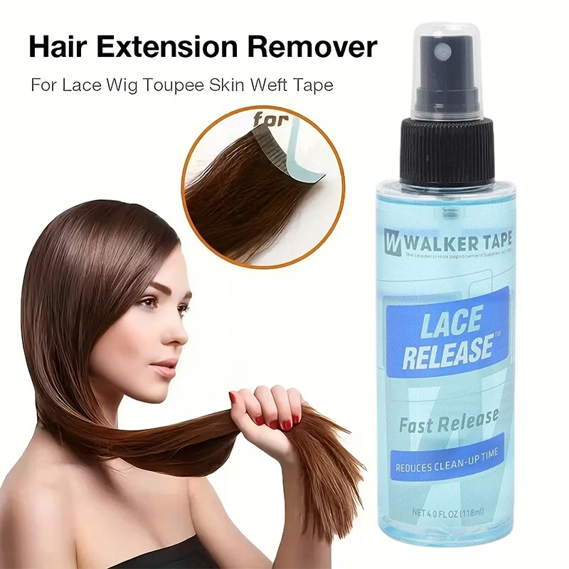 Hair Extension Glue Remover Spray, Gentle Adhesive Remover for Wigs & Hair Wefts, Easy Clean No Residue, Safe for Scalp & Hair