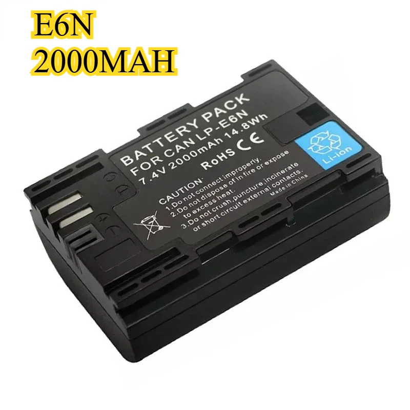 

Original Packaging 2000mAh Lp-E6n Lithium Battery Upgrade Version Suitable for Canon 5d4 Digital Camera Battery Full Decoding