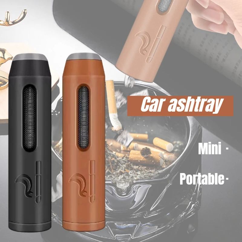 Handheld Mini Ashtrays,Car Ashtray,Coarse Medium and Fine Cigarettes Universal Cigarette Holder Driving Soot Holder Gift for Men