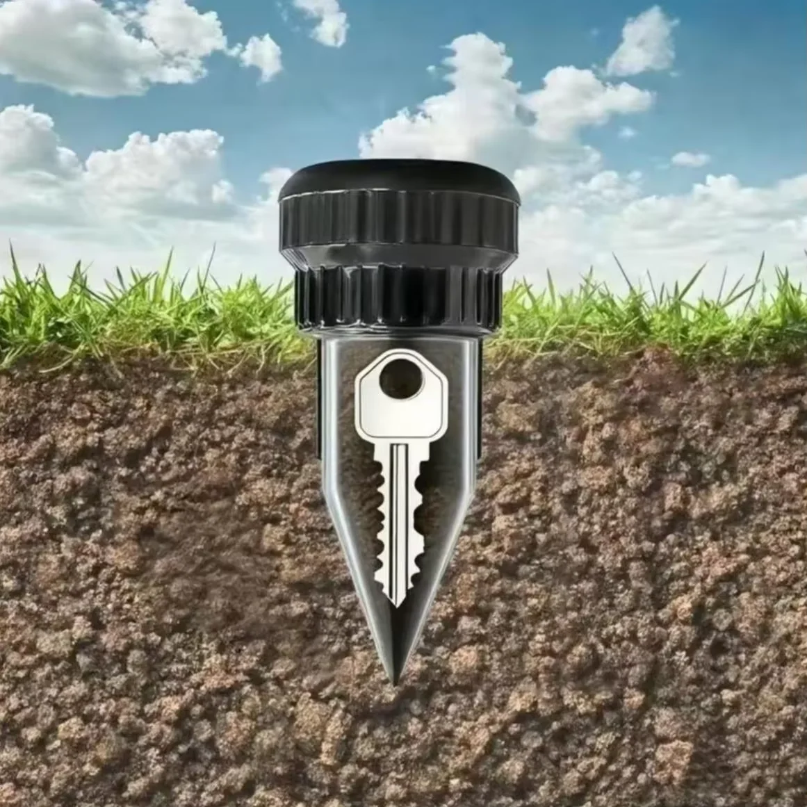 Sprinkler Head Key Hider, Hidden Outdoor Key Storage Safe for Garden Yard, Discreet Diversion Stash Container