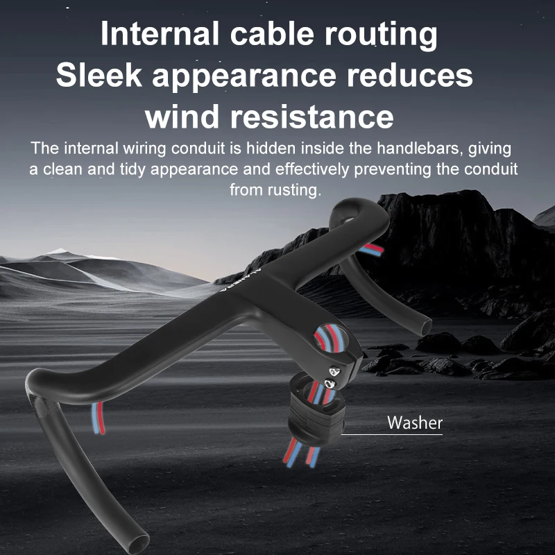 ALANERA Full Carbon Road Integrated T800 Handlebar Ultralight Road Bike Handlebar 28.6mm Racing Bent Bar, Bicycle Accessories - Image 6