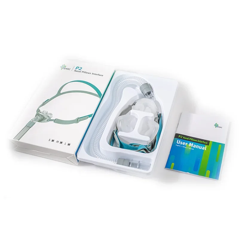 

PM2 Nasal Pillow Mask Nose Mask with Headband for CPAP Machine APAP BiPAP S/M/L 3 Sizes Silicone Cushions Apnea CPAP Mask